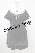 To Alice / ダルマ刺繍セーラーワンピース M ブラック H-26-04-06-1009-LO-OP-NS-ZH
