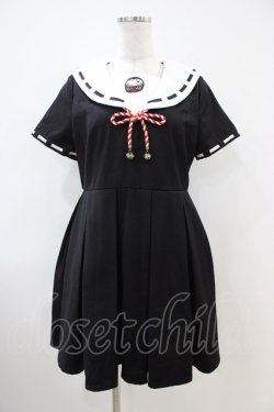 画像1: To Alice / ダルマ刺繍セーラーワンピース M ブラック H-26-04-06-1009-LO-OP-NS-ZH