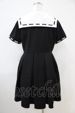画像2: To Alice / ダルマ刺繍セーラーワンピース M ブラック H-26-04-06-1009-LO-OP-NS-ZH