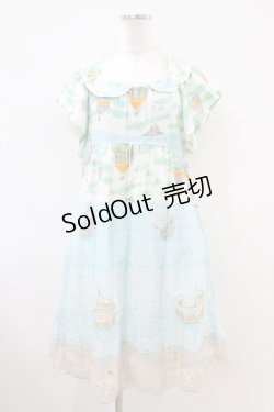 画像1: Cherir la femme / 気球柄ワンピース M オフ H-26-04-06-1012-LO-OP-NS-ZH