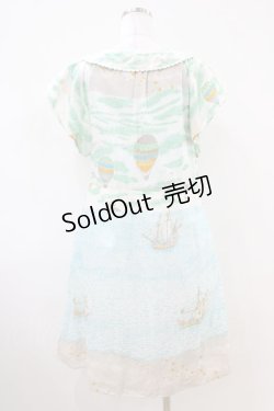 画像2: Cherir la femme / 気球柄ワンピース M オフ H-26-04-06-1012-LO-OP-NS-ZH