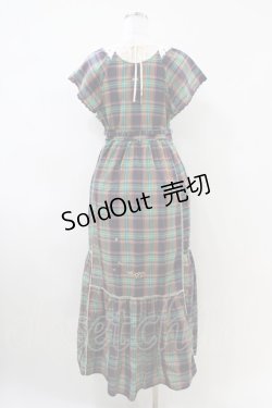 画像2: Cherir la femme / チェックワンピース M グリーン H-26-04-06-1015-LO-OP-NS-ZH