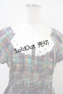 画像3: Cherir la femme / チェックワンピース M グリーン H-26-04-06-1015-LO-OP-NS-ZH