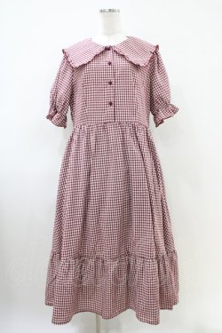 画像1: m petit by misako / AM*ギンガムCHKワンピース 3L レッド H-26-04-06-1018-LO-OP-NS-ZH