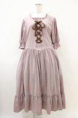 画像1: m petit by misako / AMレースアップワンピース 3L ピンク H-26-04-06-1020-LO-OP-NS-ZH (1)