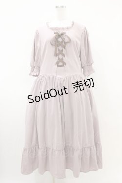 画像1: m petit by misako / AMレースアップワンピース 3L ピンク H-26-04-06-1020-LO-OP-NS-ZH