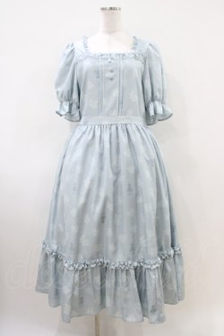 画像1: m petit by misako / AOKハナガラスクエアワンピース LL サックス H-26-04-06-1021-LO-OP-NS-ZH