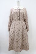 Fi.n.t / キーモチーフモノグラム柄ワンピース Free BEIGE×BR H-26-04-06-1023-CA-OP-NS-ZH