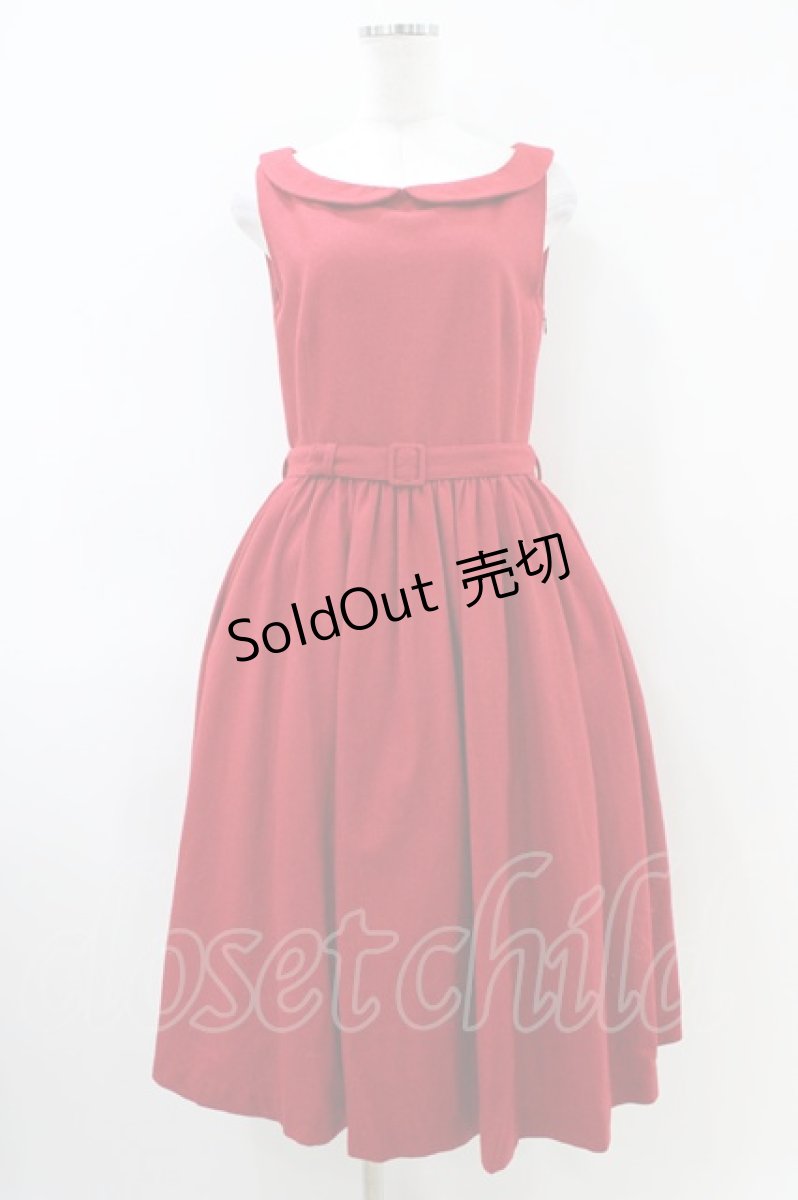 画像1: an another angelus / 丸襟ノースリーブワンピース Free RED H-26-04-06-1026-CA-OP-NS-ZH (1)