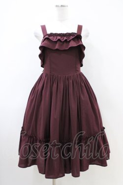 画像1: axes femme kawaii / クラシカルフリルジャンスカ M ワイン H-26-04-06-1027-AX-OP-NS-ZH