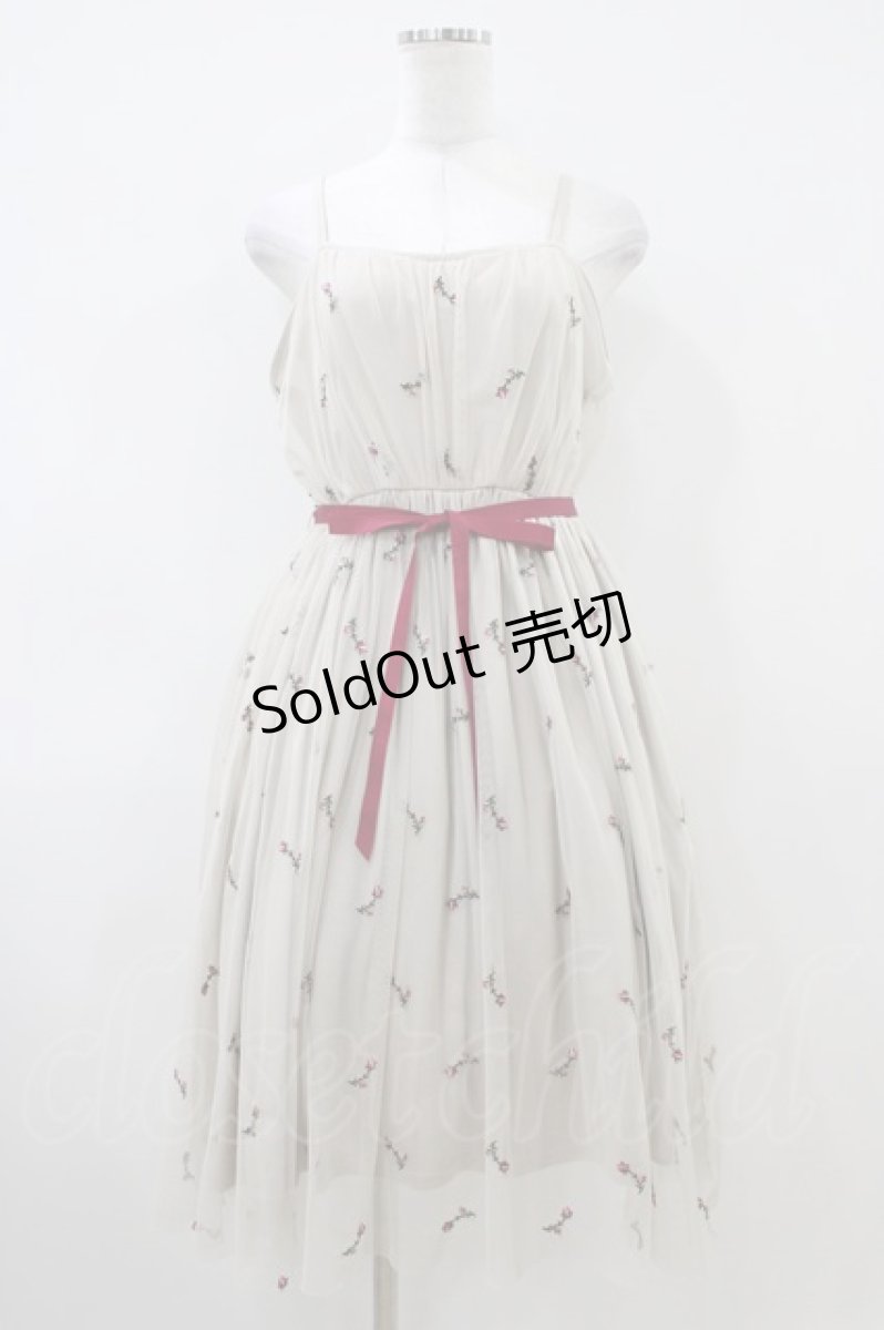 画像1: F i.n.t / ローズ総刺繍チュールワンピース Free BEIGE H-26-04-06-1031-0-OP-NS-ZH (1)