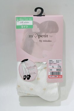 画像1: m petit by misako / ECAMメンハートDTタイツ  オフ/ピンク H-26-04-06-058-LO-ZA-NS-ZH