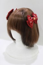 画像1: Angelic Pretty / ドルチェパールリボンクリップSet  ワイン H-26-04-06-061-AP-AC-NS-ZH (1)