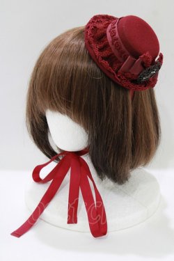 画像1: ALICE and the PIRATES / レディーローズミニミニHAT  ボルドー H-26-04-06-062-PA-AC-NS-ZH