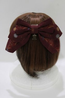 画像2: ALICE and the PIRATES / 魔女と悪魔の西洋菓子店〜ソロモンの小さな鍵と秘密のレシピ〜柄リボンクリップ  ボルドー H-26-04-06-072-PA-AC-NS-ZH