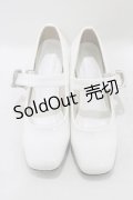 DearMyLoveRose / スクエアストラップパンプス 22.5cm 白 H-26-04-06-079-EL-SH-NS-ZH