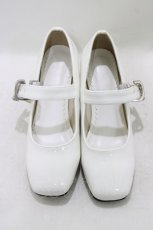 画像1: DearMyLoveRose / スクエアストラップパンプス 22.5cm 白 H-26-04-06-079-EL-SH-NS-ZH (1)