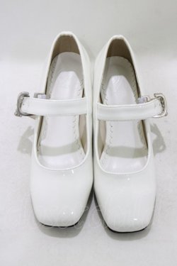 画像1: DearMyLoveRose / スクエアストラップパンプス 22.5cm 白 H-26-04-06-079-EL-SH-NS-ZH