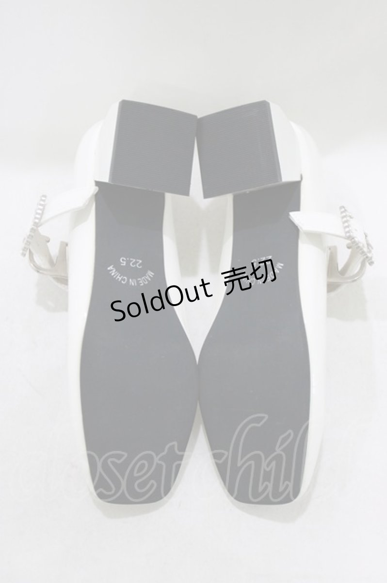 画像4: DearMyLoveRose / スクエアストラップパンプス 22.5cm 白 H-26-04-06-079-EL-SH-NS-ZH (4)