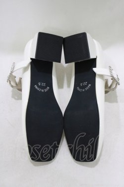 画像4: DearMyLoveRose / スクエアストラップパンプス 22.5cm 白 H-26-04-06-079-EL-SH-NS-ZH