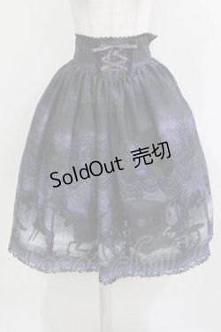 画像1: ALICE and the PIRATES / Haunted Carousel〜永遠に巡る死への誘い〜柄スカート Free 黒/パープル H-26-04-06-008-PA-SK-NS-ZH