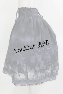 画像2: ALICE and the PIRATES / Haunted Carousel〜永遠に巡る死への誘い〜柄スカート Free 黒/パープル H-26-04-06-008-PA-SK-NS-ZH