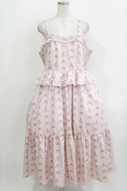 画像1: m petit by misako / NINA'S/ペプラムジャンパースカート 3L ピンク H-26-04-06-011-LO-OP-NS-ZH