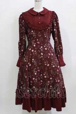 画像1: Hoshibako Works / コスモスハーモニーワンピース M ワイン H-26-04-06-013-LO-OP-NS-ZH