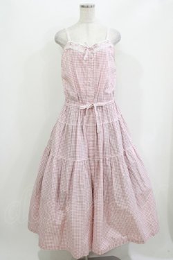 画像1: PINK HOUSE / レース使いキャミソールワンピース Free ピンク H-26-04-06-014-LO-OP-NS-ZH