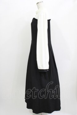 画像2: DearMyLoveRose / フリルスタンドカラービスチェワンピース 3L ブラック H-26-04-06-017-EL-OP-NS-ZH