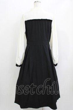 画像3: DearMyLoveRose / フリルスタンドカラービスチェワンピース 3L ブラック H-26-04-06-017-EL-OP-NS-ZH