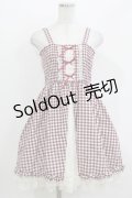 axes femme / ギンガムシャーリングキャミワンピース M ワイン H-26-04-06-021-AX-OP-NS-ZH