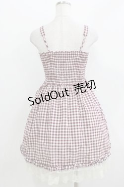 画像3: axes femme / ギンガムシャーリングキャミワンピース M ワイン H-26-04-06-021-AX-OP-NS-ZH