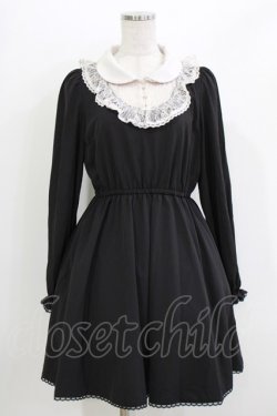 画像1: Honey Cinnamon / ヨーク切替ワンピース Free ブラック H-26-04-06-022-LO-OP-NS-ZH