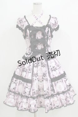 画像1: BABY,THE STARS SHINE BRIGHT / マリーアントワネット柄ジャンパースカート Free ブラック H-26-04-07-003-BA-OP-NS-ZH