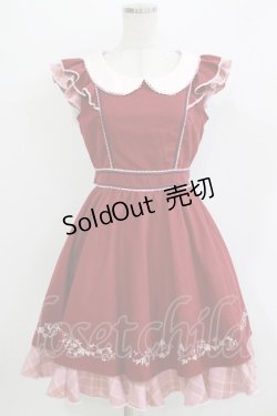 画像1: Secret Honey / エプロン ワンピース(ミニーver.) Free ボルドー H-26-04-07-024-CA-OP-NS-ZH