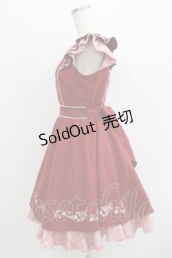 画像2: Secret Honey / エプロン ワンピース(ミニーver.) Free ボルドー H-26-04-07-024-CA-OP-NS-ZH