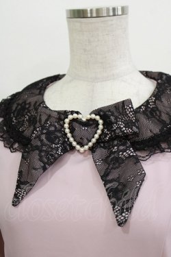 画像4: LIZ LISA / 肩レース切替ワンピース Free ピンク/ブラック H-26-04-07-027-LO-OP-NS-ZH