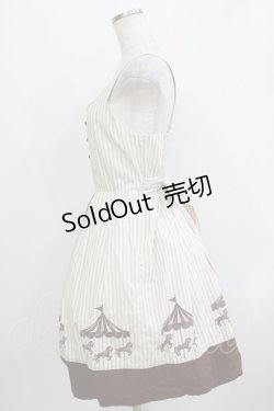 画像2: Fi.n.t / カルーセルストライプジャンパースカート Free ベージュ/ブラウン H-26-04-07-031-CA-OP-NS-ZH