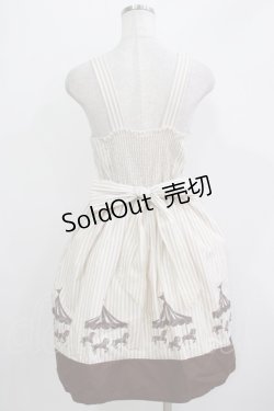 画像3: Fi.n.t / カルーセルストライプジャンパースカート Free ベージュ/ブラウン H-26-04-07-031-CA-OP-NS-ZH