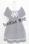 Amavel / Ribbon Emblem Setup風セーラーワンピース（ミドル丈） Free ネイビー H-26-04-07-004-CA-OP-NS-ZH