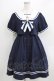 画像1: Amavel / Ribbon Emblem Setup風セーラーワンピース（ミドル丈） Free ネイビー H-26-04-07-004-CA-OP-NS-ZH (1)