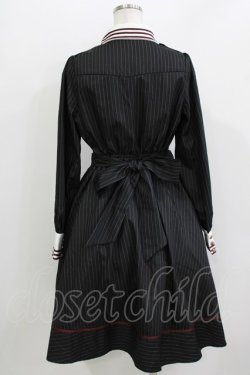 画像3: Amavel / ピンストライプシャツカラーワンピース Free ブラック H-26-04-07-034-CA-OP-NS-ZH