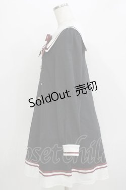 画像2: Amavel / スクエアカラーセーラー裏毛ワンピース Free グレー H-26-04-07-035-CA-OP-NS-ZH