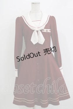 画像1: Innocent World / イカリビットパーツワンピース M ボルドー H-26-04-07-037-IW-OP-NS-ZH