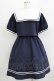 画像3: Amavel / Ribbon Emblem Setup風セーラーワンピース（ミドル丈） Free ネイビー H-26-04-07-004-CA-OP-NS-ZH (3)
