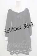 Innocent World White / セーラーカラーAラインワンピース L ブラック H-26-04-07-039-IW-OP-NS-ZH