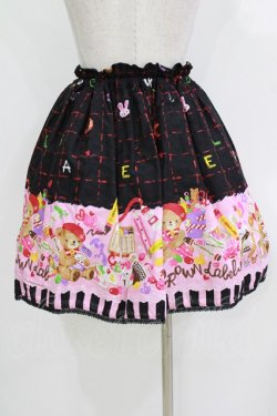 画像3: metamorphose / おえかきくまちゃんミニスカート Free ブラック H-26-04-07-041-ME-SK-NS-ZH