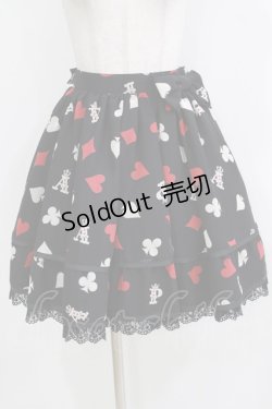 画像1: Angelic Pretty / Royal Cardsスカート Free ブラック H-26-04-07-042-AP-SK-NS-ZH
