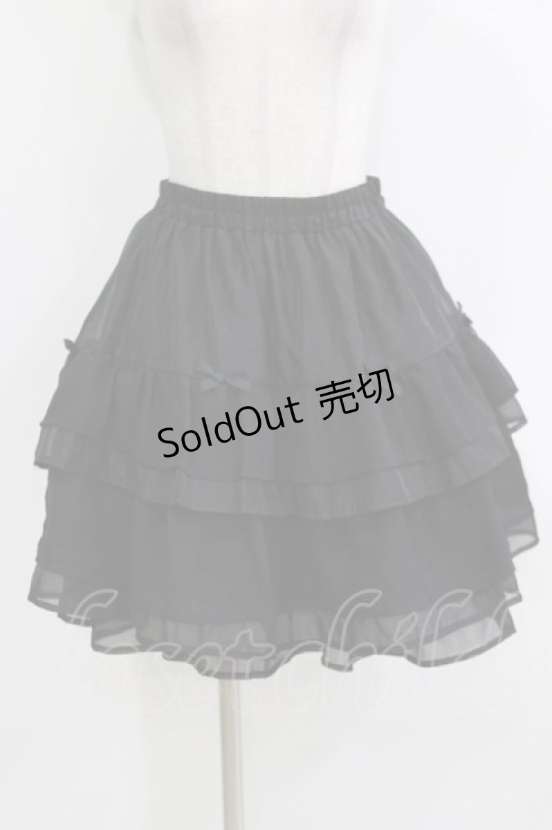 画像1: axes femme POETIQUE / プチリボンティアードミニスカート M ブラック H-26-04-07-051-AX-SK-NS-ZH (1)